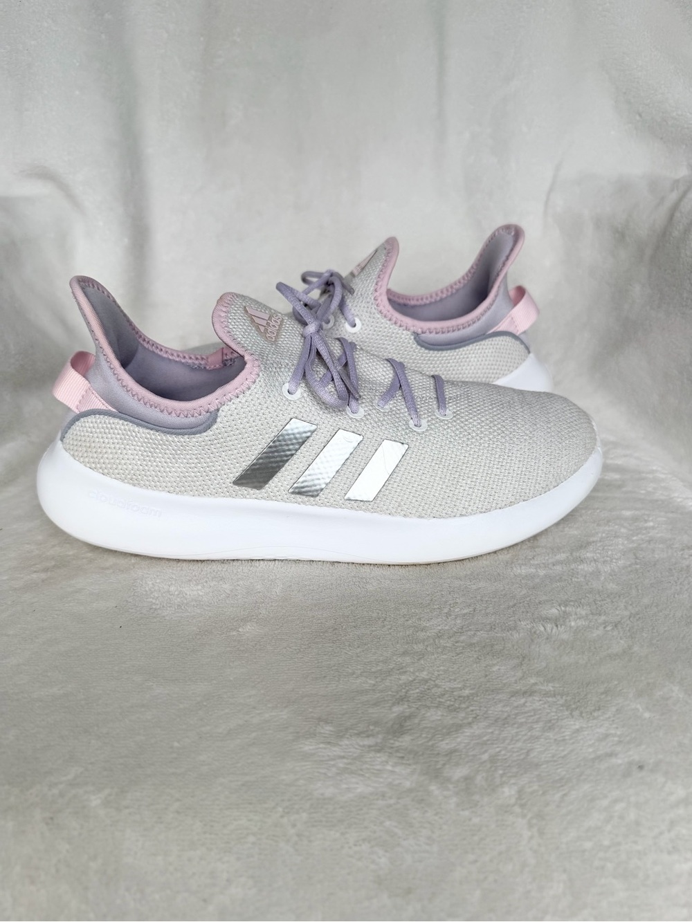 Adidas Women's Cloudfoam Pure Sneaker, White Size 7 - Picture 9 of 12